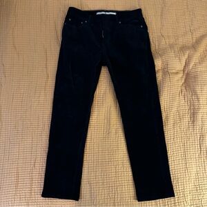 Dark Blue Slim Travel Corduroy Pants